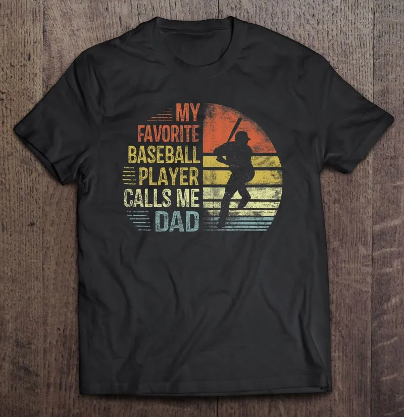 

Мой любимый бейсболист называет меня, отца, рубашка, подарки папе, Мужская футболка, блузка, Мужская одежда, большой размер, футболка для мал...