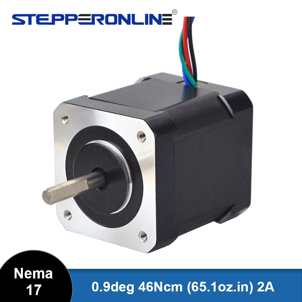 

Шаговый двигатель STEPPERONLINE Nema 17 0,9 градуса 2А