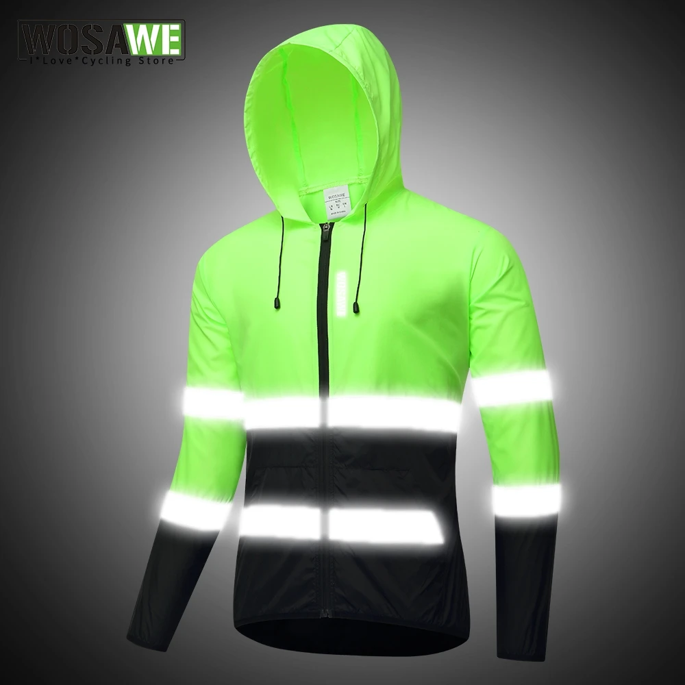 

Men's Windproof Waterproof Reflective Cycling Jacket Hooded MTB Bicycle Long Sleeve Windbreaker Sleeveless Vest Bike Coat Jersey