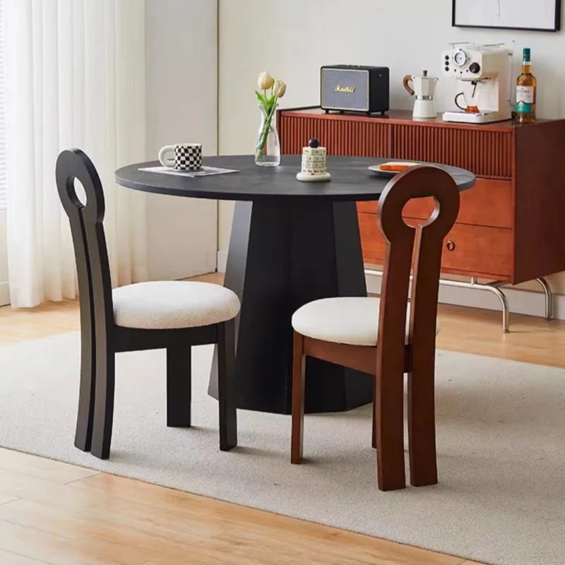 їдальні стільці з твердої деревини Ретро-розкішний дизайн для дому Nordic Проста