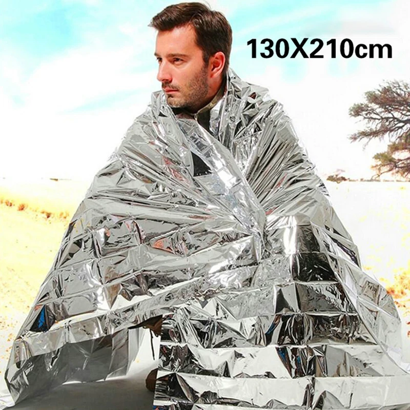 

Outdoor Waterproof Emergency Survival Rescue Blanket Foil Thermal Space First Aid Folding Tent Camping Shelter Military Blanket