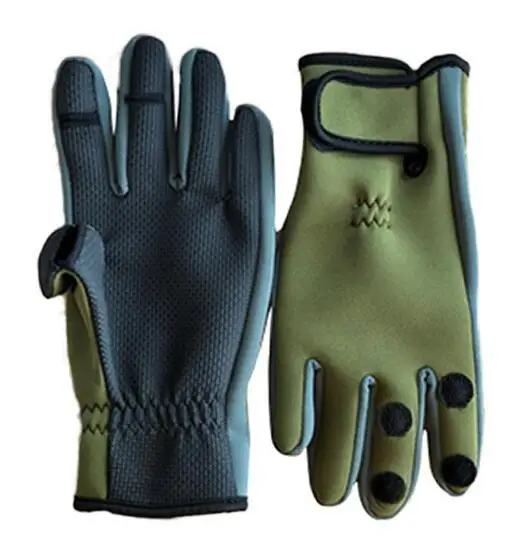 

Outdoor Winter Fishing Gloves Waterproof Mitten Three Fingers Cut Anti-slip Climbing Glove Hiking Camping Riding Gloves