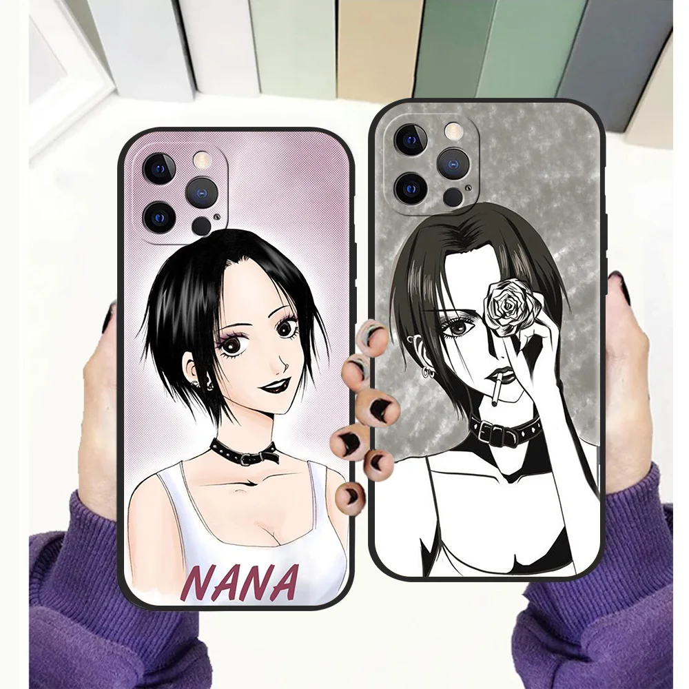 

Nana Anime Luxury Phone Case Cover For iPhone 13 12 11 Pro Max 8 7 Plus X XR XS Max SE 2020 Fundas Silicone Soft Shell Coque Bag