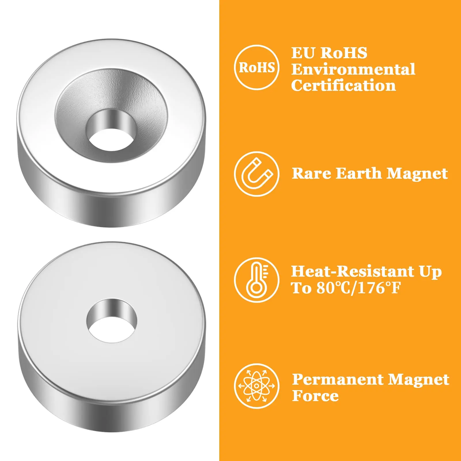 10/20/30/40 шт. 12x3-4 мм неодимовый магнит с потайным отверстием круглый на холодильник