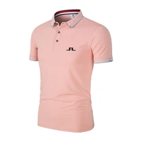 men golf shirts breathable quick dry j lindeberg golf wear t shirt summer golf shirts mens top casual polo shirts short sleeves