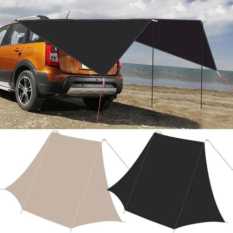 

Car Tent SUV Tailgate Shade Awning Tent Portable Waterproof Roof Top Tent Hatchback Canopy Shade For SUV Minivan Suitable