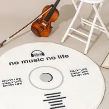 Retro Music Disc Pattern Carpet Rug Soft Round Blanket White carpet Non-Slip Mat CD Area Rug Living Room Bedroom Decor Retro Music Disc Pattern Carpet Rug Soft Round Blanket White carpet Non-Slip Mat CD Area Rug Living Room Bedroom Decor