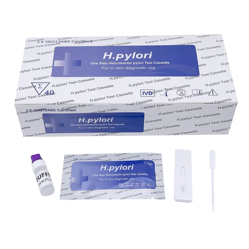 Фото Одноэтапный тест-кассета на антикедоны H. Pylori, тест на антикедоны Helicobacter Pylori, домашний экспресс-набор для быстрого выявления, IVD-тест для самостоятельного использования в домашних условиях. №1