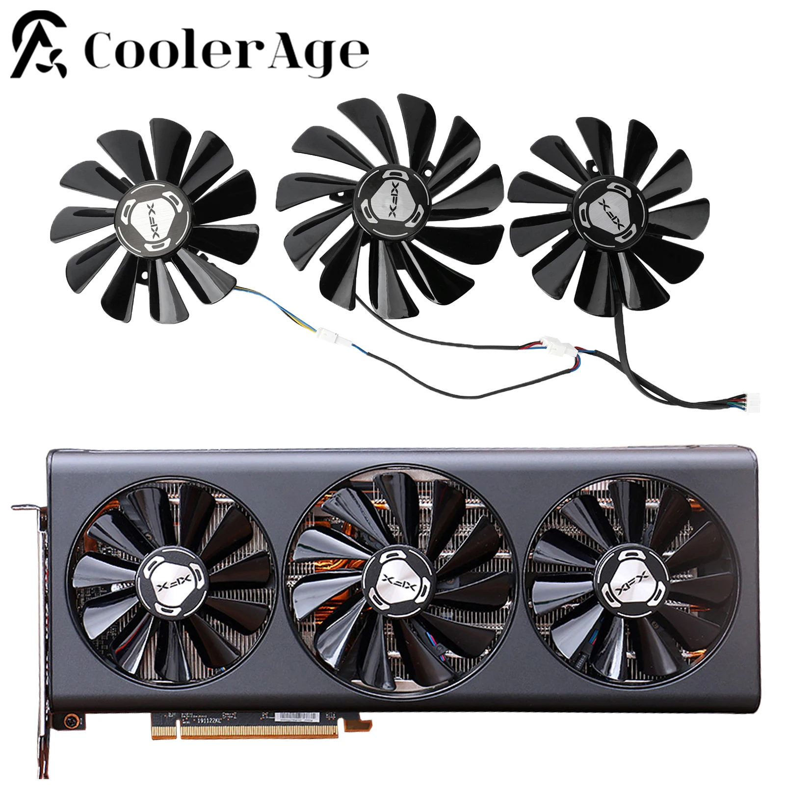 

New 85MM 95MM FY010010M12LPA DC12V 0.45A Cooler Fan Replacement For XFX AMD RX 5700 5800 5900XT RX5700 RX5800 Graphics Card Fan