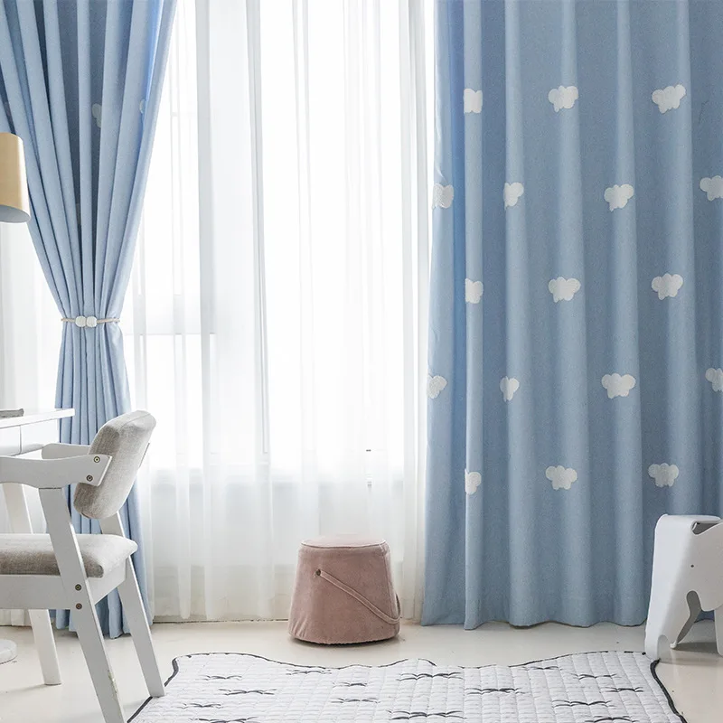 1 шт. плотные шторы с рисунком 3D Cloud Blue для детской комнаты мальчиков и девочек