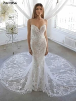 ebdoing newest wedding dress 2022 mermaid lace for women sweetheart neckline sleeveless custom made plus sizes vestidos de novia