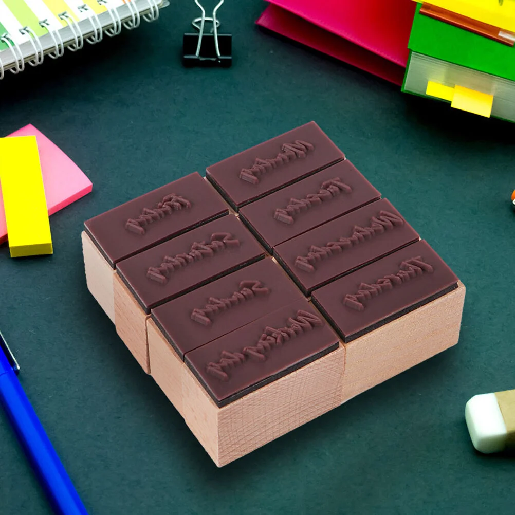 

24 Pcs Lotus Tree Wood Stamps Clay Crafts Scrapbooking Wooden Trim Small Scrapbooks Journal