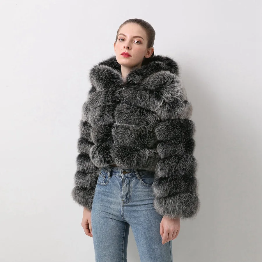Winter Real Fox Fur Short Coats Women Fashion Temperament Warm Fur Jacket High Quality Joker Natural Fur Outerwear For Women