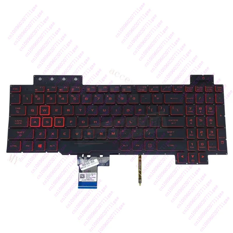 Клавиатура XM с красной подсветкой для ASUS TUF Gaming FX504 FX504GD FX504GE FX504GM FX80 FX80G FX80GE FX80GM FX80GD