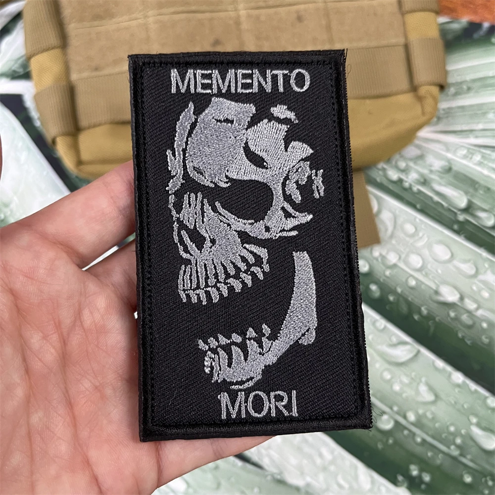 Вышитые нашивки Memento Mori (помните смерти) военная наклейка с эмблемой боевого духа