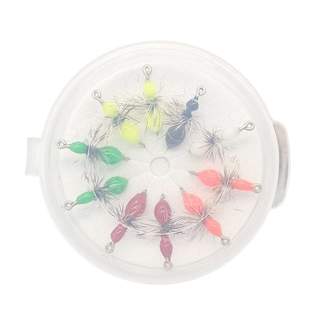 

10 X Fly Fishing Hooks Mixed Color Plastic+metal 20g/box Carp Fishing Fishing Lure Ant Dry Fly Hook For Trout Panfish