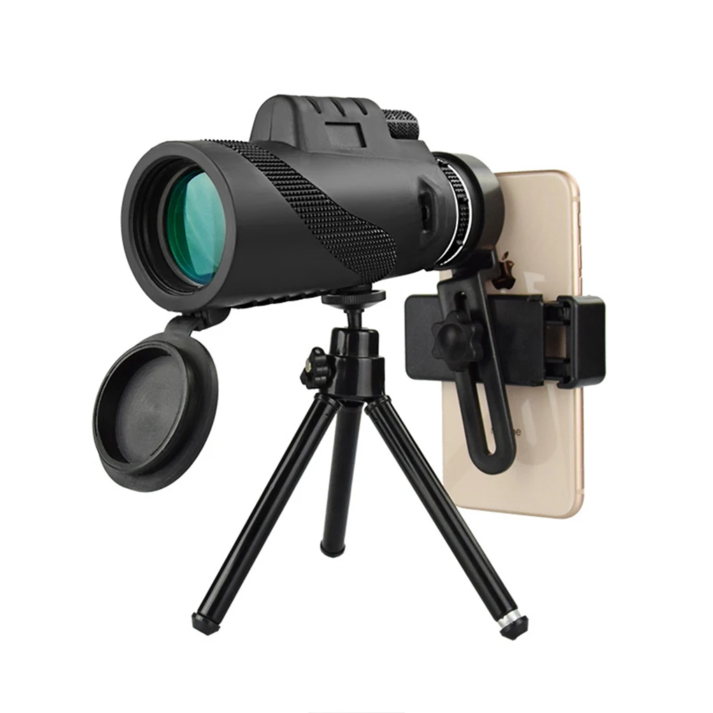 

Retractable Zooms Monocular Telescope with Tripod Clip Long Rang Powerful Waterproof Binoculars Handheld Black