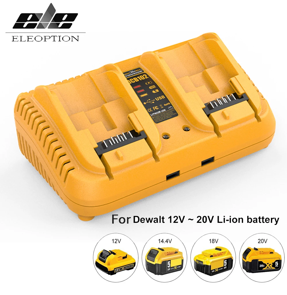 Зарядное устройство DCB118 DCB102 для аккумуляторов Dewalt, 12 В, 14,4 В, 18 в, 20 в, DCB207, DCB206, DCB205, DCB200, DCB180, DCB181, DCB120, DCB127
