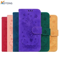 cute embossed leather flip case for oneplus nord ce 2 n20 n200 n100 n10 8 9 10 pro 8t cover wallet card holder stand phone bags