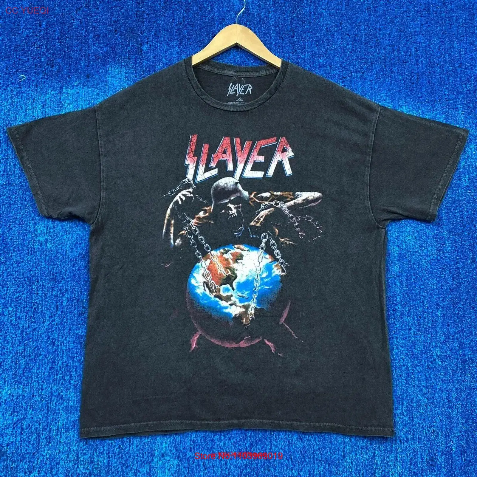 Футболка Slayer Североамериканская Intourvention из тяжелого металла L длинный или