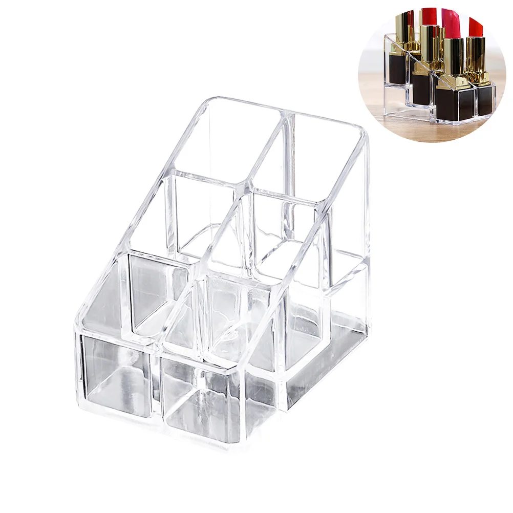 

Creative Transparent Makeup Storage Box Organizer Acrylic Holder Desktop Display Stand for Lipsticks Nail Polishes