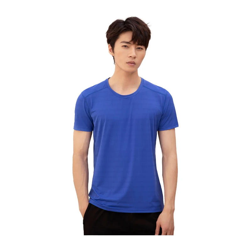 

Men Polyester T-shirts Gym Casual Fitness Tees Solid Color Quick Dry Summer Sport Shirts Breathable Training Jogger Short Sleeve