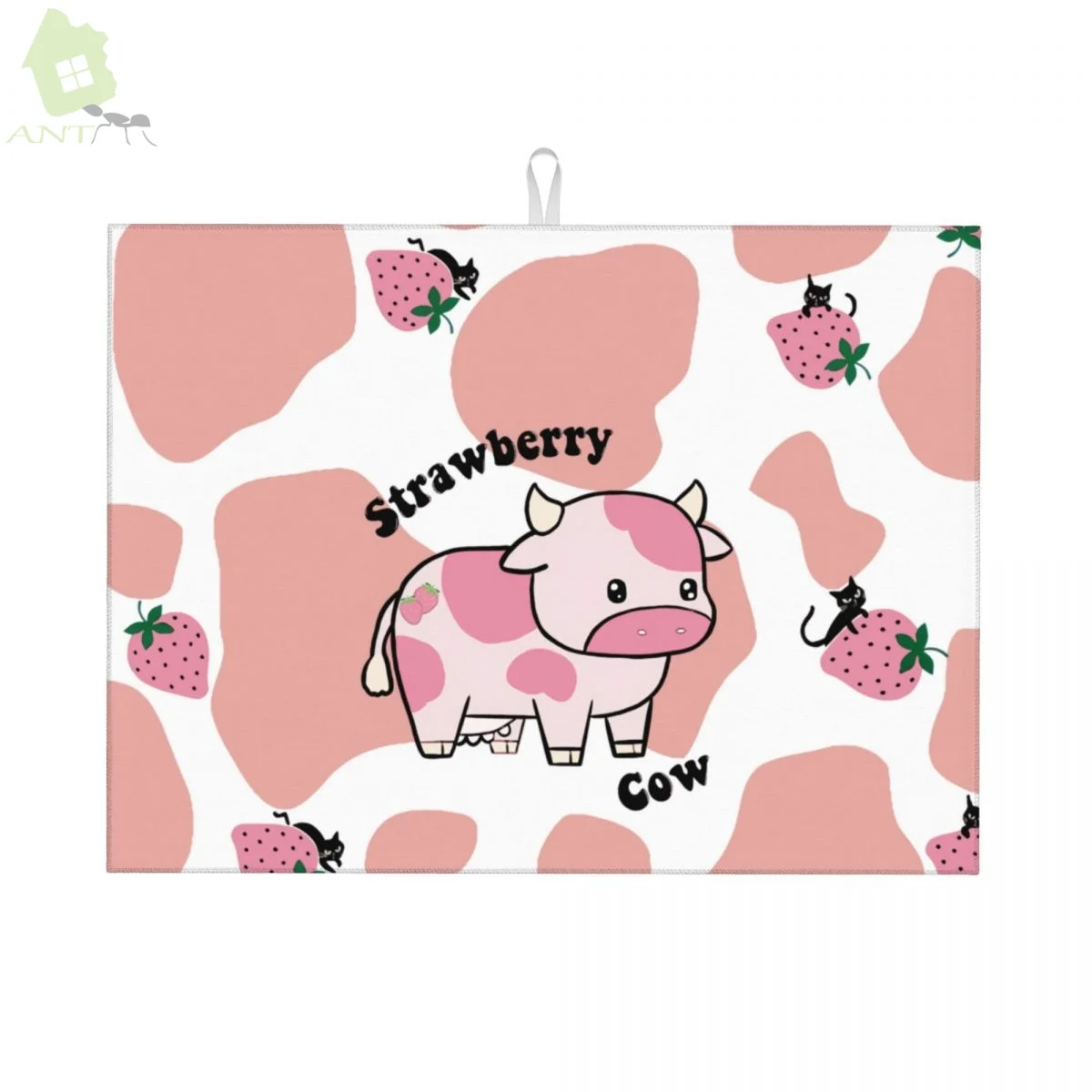 Коврик для сушки посуды коврик из микрофибры 18x24 дюймов с рисунком черной кошки