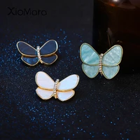 breaking the cocoon into a butterfly enamel pin natural white shell butterfly white fritillary brooches lapel temperament badges