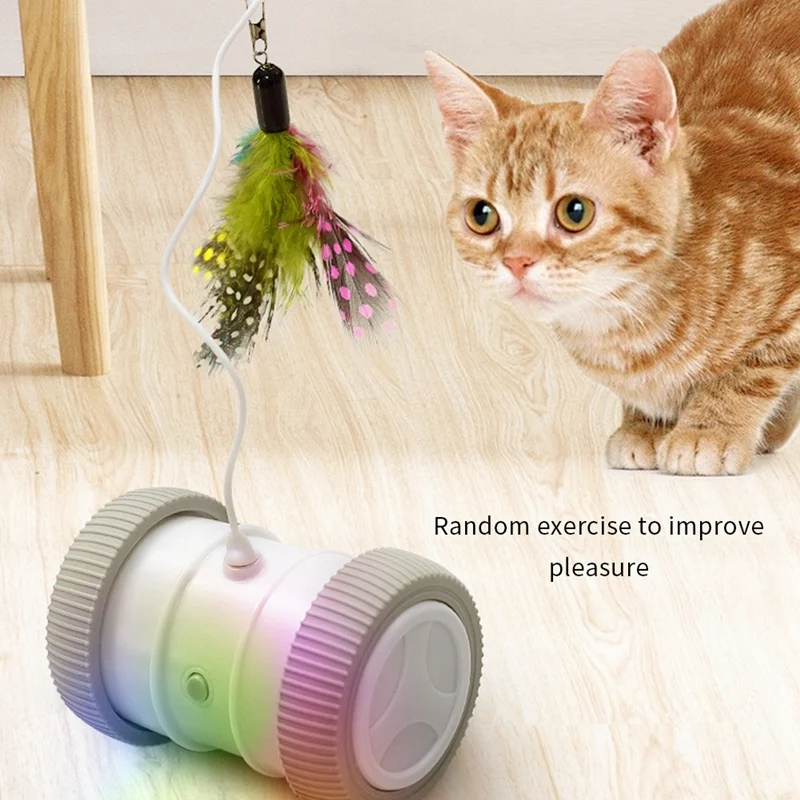 

Interactive Cat Toys for Indoor Cats, Automatic Kitten Toys Electronic for Cats to Play Alone and Exercise USB Charging