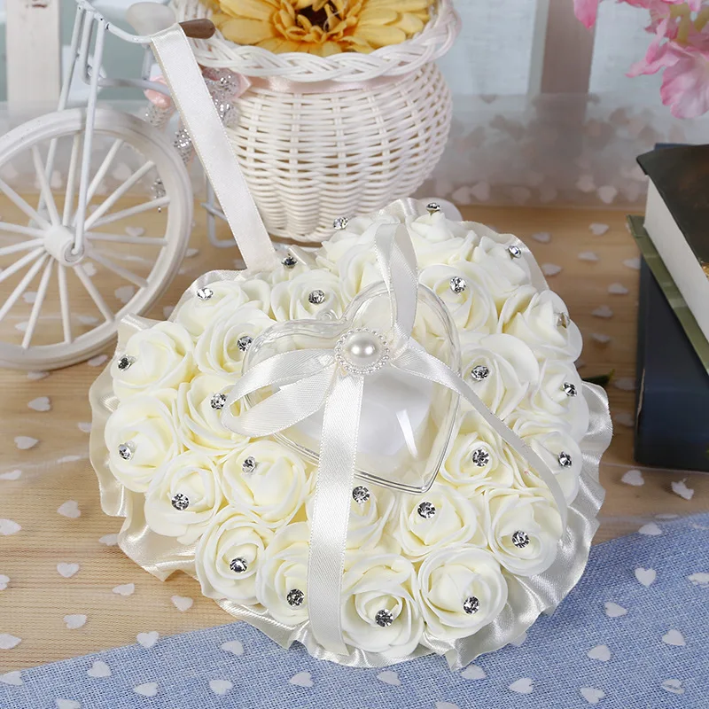 Кольцо в форме сердца с розами и цветами романтический свадебный чехол