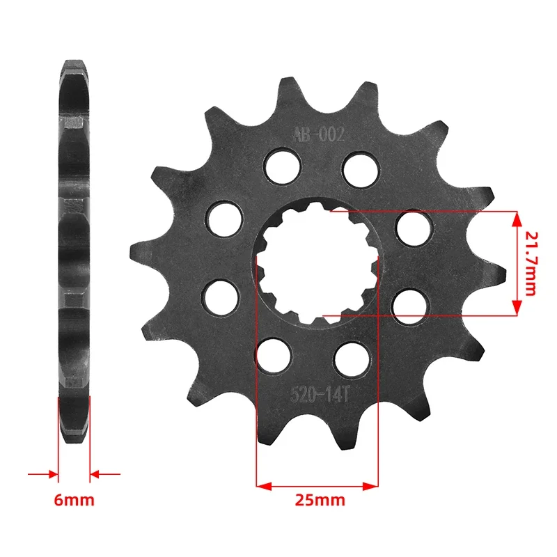 Передние и задние звездочки мотоцикла 20CrMnTi для YAMAHA YZF-R25 MT-03 MTN320-A B082 YZF-R3 YZF320-A YZF R3