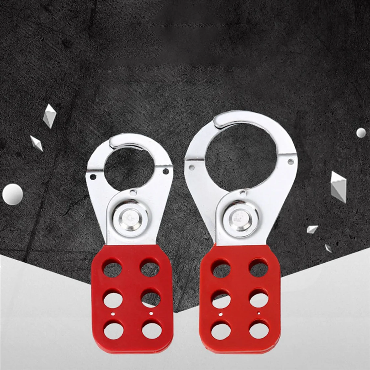 

4 PCS Lock Out Tag Out Lock Hasp Safety Padlock Lockout Steel Nylon Hasp Lock for Industry Equipment