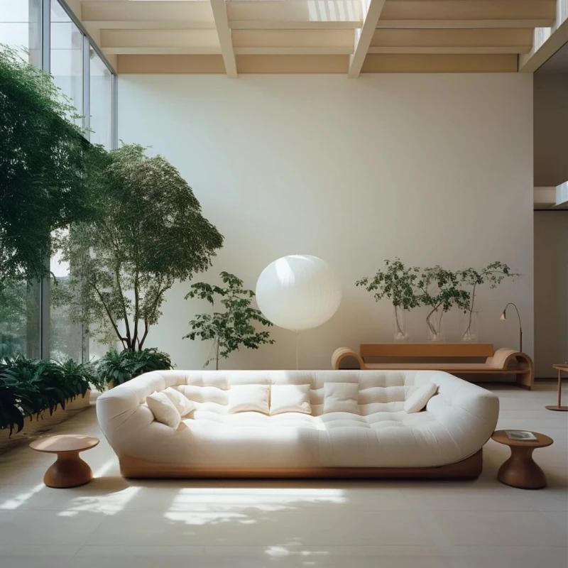 Креативный диван из ткани б/у с кошачьими царапинами кремовый мангостин лодка