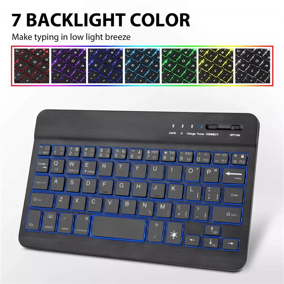 

Bluetooth Keyboard And Mouse Set Russian Spainish Wireless Keyboard Mouse Combo Rechargeable RGB Mouse for ipad Laptop