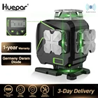 Лазерный уровень Huepar, 16 линий 4D, перекрестный нивелир с функцией Bluetooth и дистанционного управления, с зеленым лучом и жестким чехлом без кронштейна
