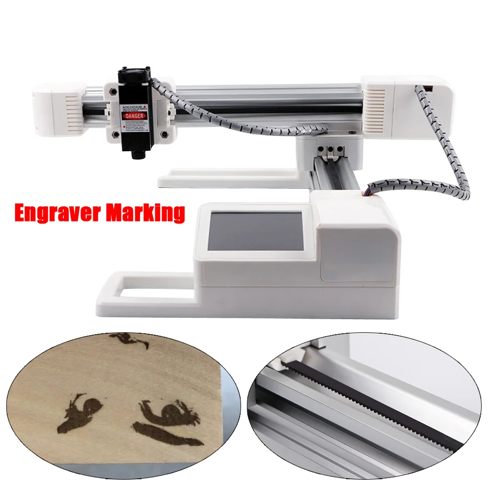 Desktop Laser Engraving Machine Laser Carving Offline Wood Plastic Logo Marking Machine LCD Logo Mark Printer 3000MW