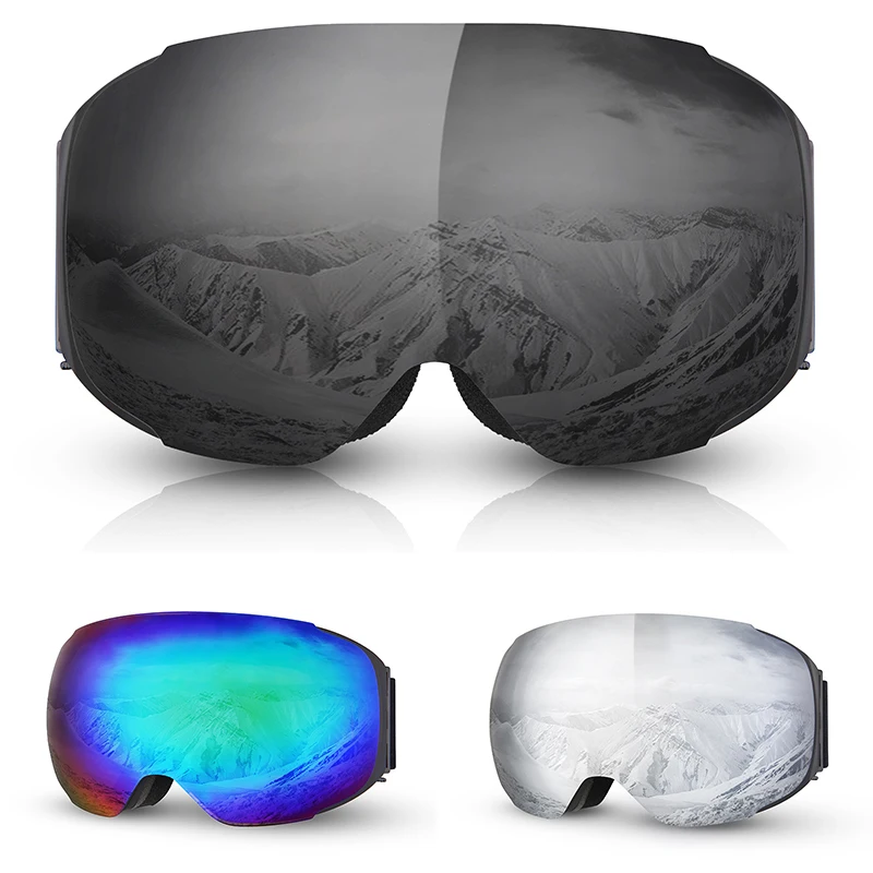 

Ski Goggles UV400 Anti-fog Double Layers Ski Snowmobile Glasses Detachable Skiing Men Women Snow Snowboard Skating Goggles