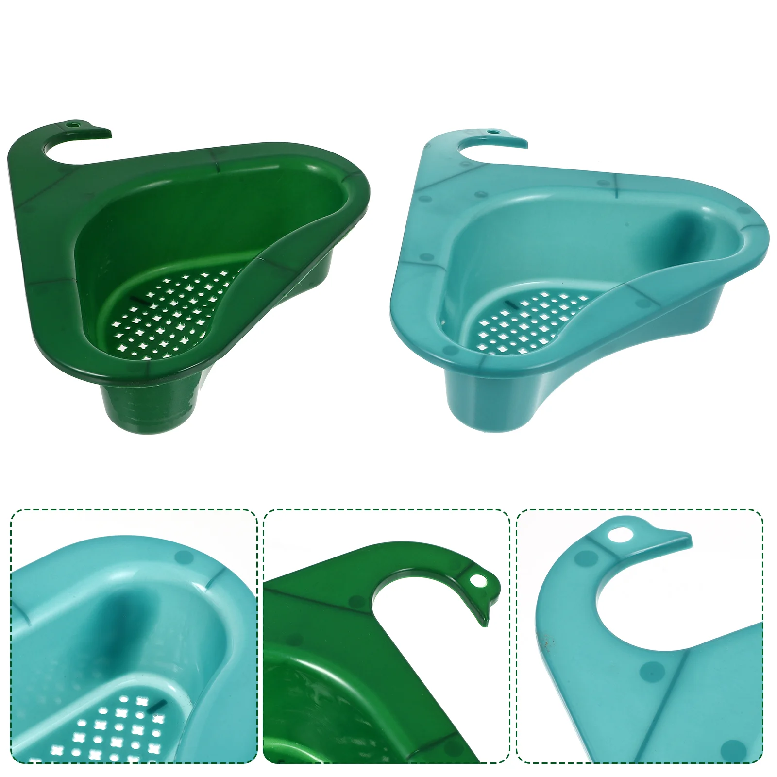 

Sink Basket Drain Filter Strainer Triangle Rack Storage Shelf Colander Kitchen Garbage Hanging Draining Corner Triangular Sponge