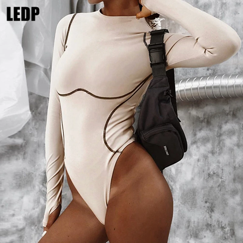 

Summer Long Sleeve Striped Line O-neck Bodycon Sexy Jumpsuit Women Streetwear Club Party Bodysuits Playsuit Clothing