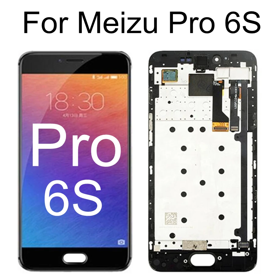 Для Meizu Pro6s PRO 6s M570Q-S ЖК-дисплей сенсорный экран с рамкой дигитайзер в сборе сменные