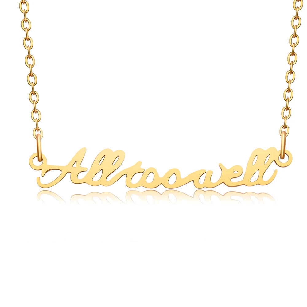 

Classical Song “all Too Well” Taylor the Swift Pendant 2023 the Eras Tour Concert Series Necklace Stainless Steel Jewelry