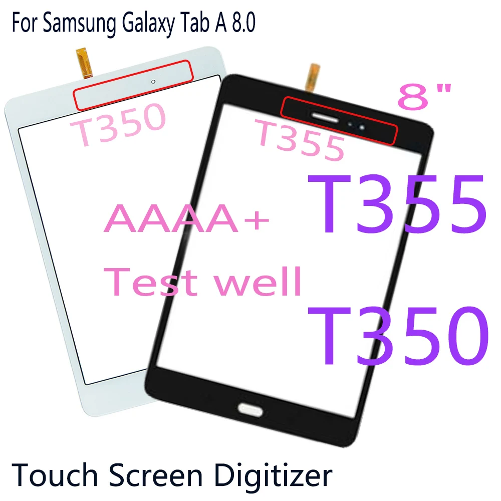 

AAA+ Tested 8 Inch For Samsung Galaxy Tab A 8.0 T355 T350 SM-T355 SM-T350 Touch Screen Digitizer Sensor Glass Panel Replacement