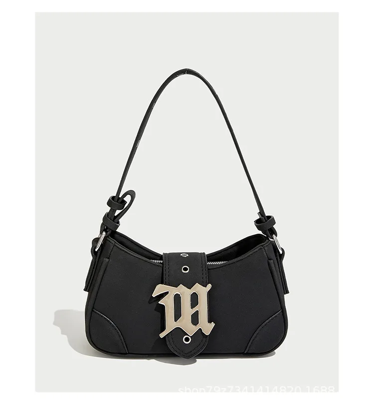

Fashion internet celebrity crossbody bag, versatile women's bag, light luxury brand, simple one shoulder women's bag, black