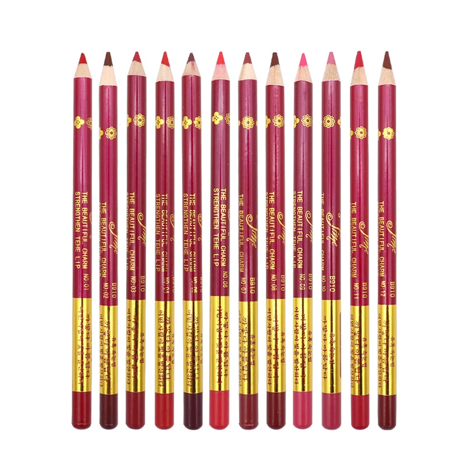 

1pcs Fashion Matte Lip Liner Lipstick Pen Long Lasting Pigments Pen Waterproof No Blooming Smooth Soft Makeup Tool 12 Colors