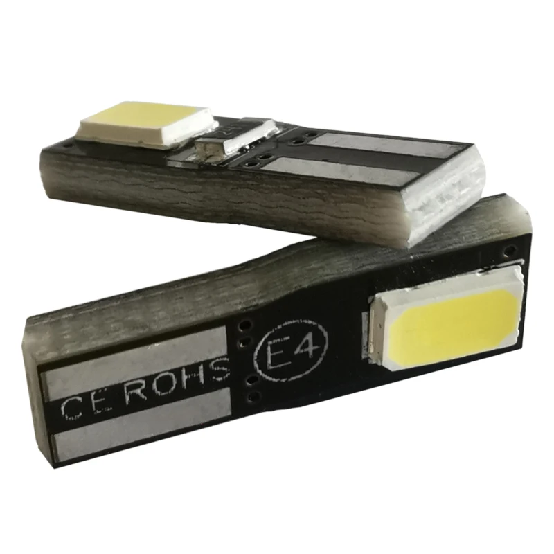 

100 шт., автомобисветодиодный светодиодные лампы T5 для приборной панели