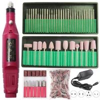 1 set electric nail drill machine milling cutters set for manicure pedicure salon nail file strong nail drill equipment tools