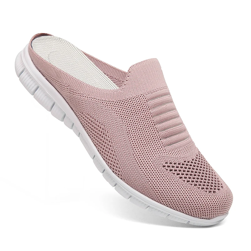 2021 Women Sandals Summer Shoes Half Slippers Flip Flops Mesh Breathable Shoes Sandals Clogs Shoes Woman Platform Mule Shoes 42