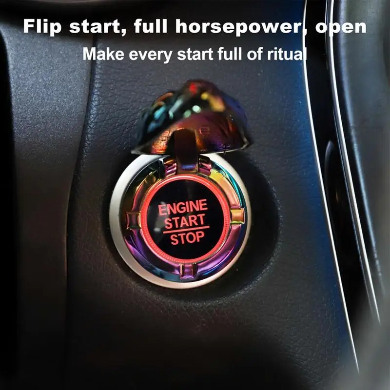Череп Кнопка запуска Крышка Ретро кнопки двигателя и остановки зажигания