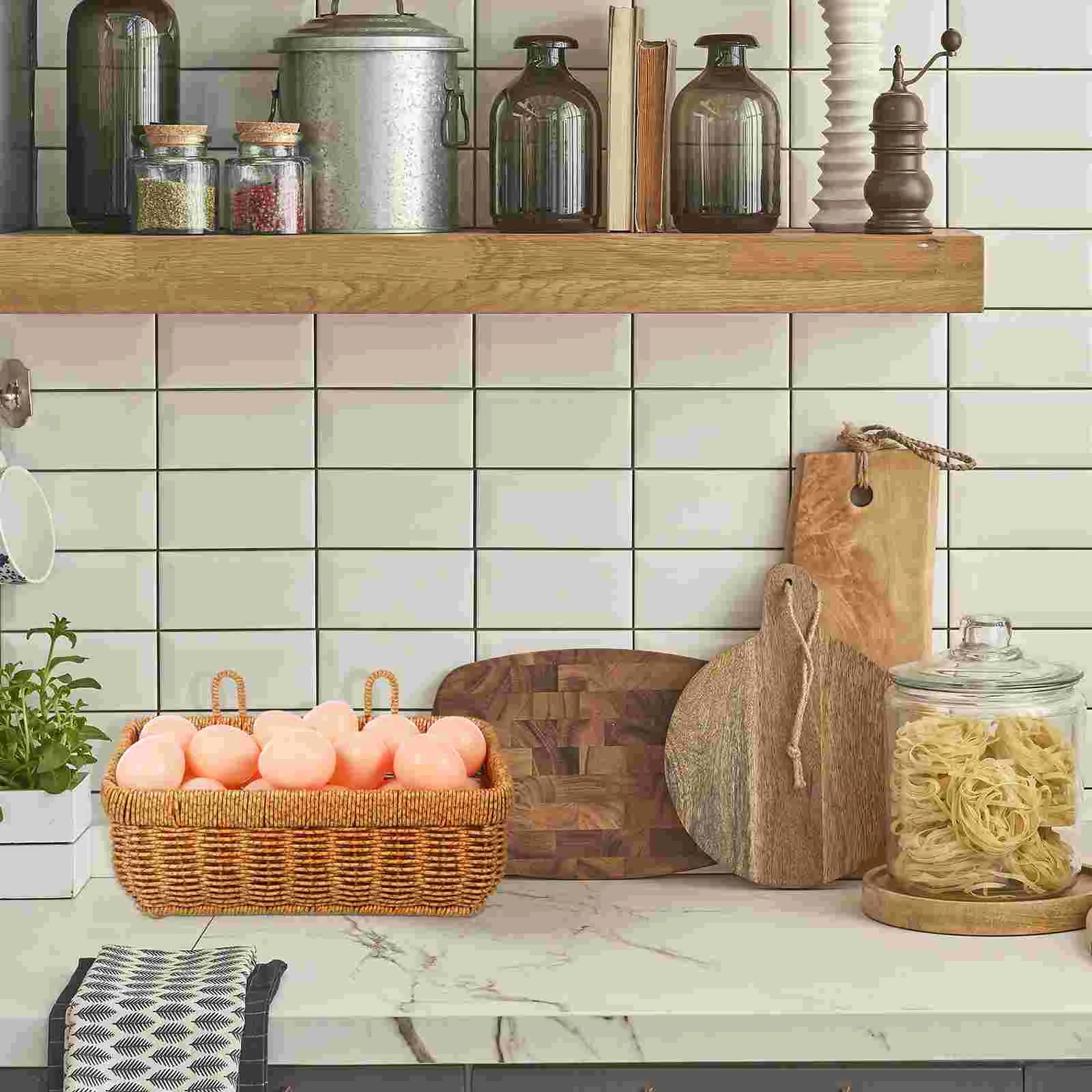 Настенная корзина плетеная имитация ротанга плетение цветочных горшков