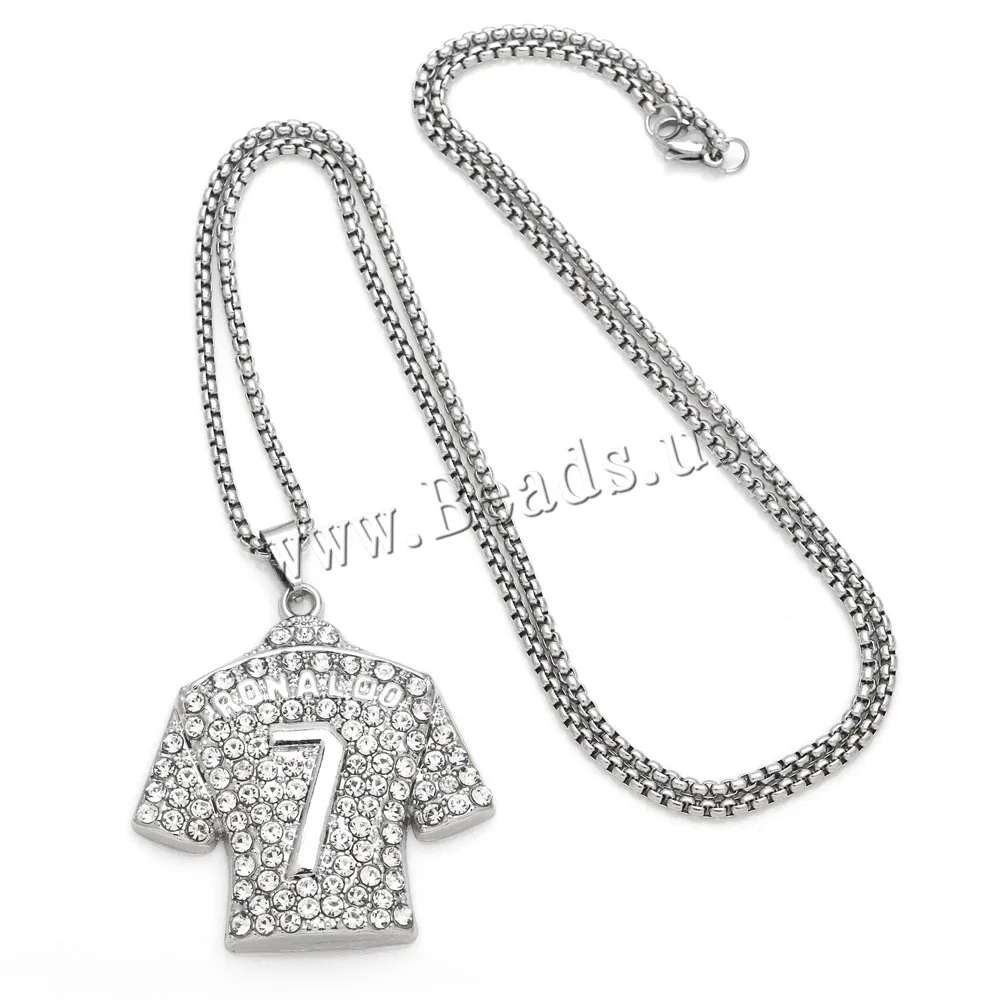 Ожерелье-цепочка с подвеской из джерси 70 см изображением звезды футбола